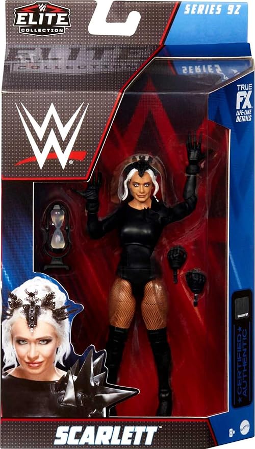 Mattel WWE Elite Collection Action Figure & Accessories, Series #92 Scarlett 6-inch Collectible with 25 Articulation Points & Swappable Hands