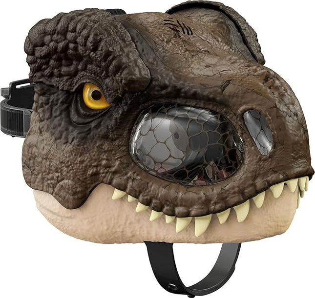 Mattel Jurassic World Dominion Chomp N Roar Dinoaur Mask, Tyrannosaurus Rex Dino Role-Play Toy & Costume Accessory with Jaw Motion & Roar Sounds