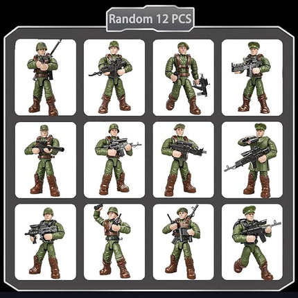 YEIBOBO ! Minifigures Blind Bags, Military Action Figures with Weapons and Accessories Mystery Pack Wolf Marines