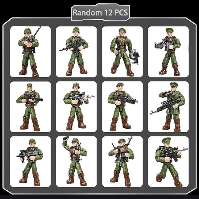 YEIBOBO ! Minifigures Blind Bags, Military Action Figures with Weapons and Accessories Mystery Pack Wolf Marines