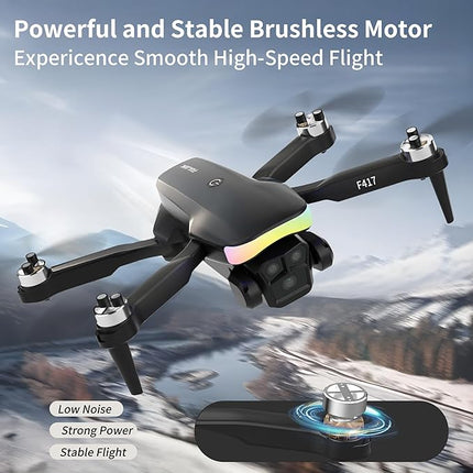 Mini Drone with 1080P Camera for Adults,RGB LED Light FPV Drone Quadcopter for Beginners,One Key Take Off/Land Altitude Hold,Optical Flow Positioning Gravity Gesture Control,toys for kids boy girl