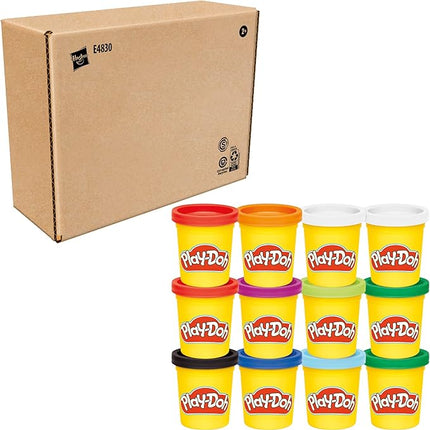 Play-Doh Jewel Colors Bulk 12-Pack of 4-Ounce Cans, Holiday Stocking Stuffers, Prizes & Party Favors, Kids Arts & Crafts, Preschool Toys, Ages 2+ (Amazon Exclusive)