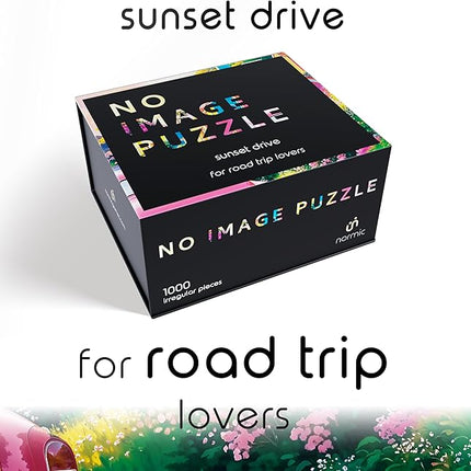 No Image Puzzle 1000 Irregular Pieces Extreme Difficult Jigsaw Challenge Adults Hardest Puzzle No Guide Ultimate Brain Teaser Intermediate Level Sunset Drive Mystery Unique Gift