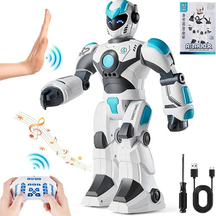 VEVOR RC Robot Toys for Kids, Gesture Sensing Programmable Remote Control Smart Robot, Interactive Walking Singing Dancing Robot for Age 6+ Year Old Boys Girls Birthday Gift Present