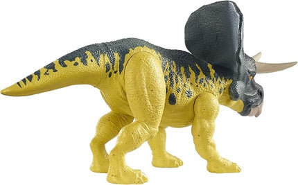 Jurassic World Toys Wild Pack Zuniceratops Herbivore Dinosaur Action Figure Toy with Movable Joints, Realistic Sculpting & Attack Feature, Kids Gift Ages 3 Years & Older