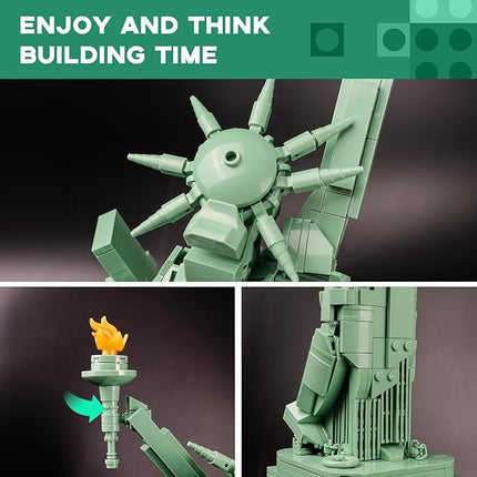 ArtorBricks Statue of Liberty Architecture Model Kit - 1577-Piece Premium Building Set for Collectors, Detailed Display & Thoughtful Gift Idea