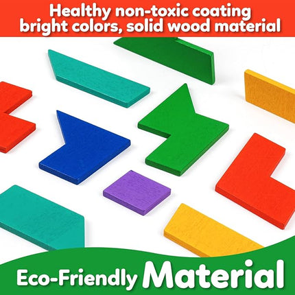 Wooden Puzzles Blocks Brain Teasers Logic Games for Classroom & Party Times,Jigsaw Puzzle Intelligence STEM Montessori Educatioanl IQ Toys Games for Kids Boys Girls Ages 3+ (3 Pack)