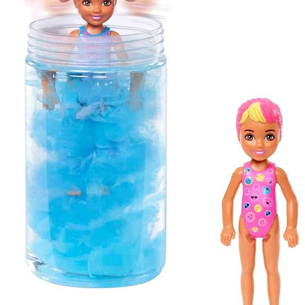 Barbie Color Reveal Small Doll & Accessories, Neon Tie-Dye Series, 6 Surprises, 1 Chelsea Doll (Styles May Vary)