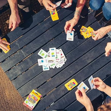 Bicycle Color Addict Matching Family Card Game, Up to 6 Players (Ages 7 and Up), Yellow