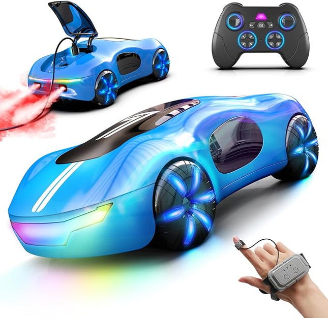 Gesture Sensing Remote Control Car, Drift RC Stunt Car with Light Spray & Sound, 2.4GHz Hobby RC Cars Toy for Kids, 360° Rotate, Birthday Gifts for Boys Girls 4-12