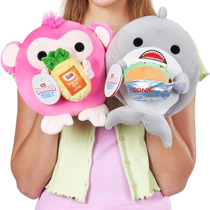 Snackles Series 2 8-inch by ZURU Cuddly Squishy Comfort 8-inch Plush with Licensed Snack Brand Accessory (Monkey&Dole Pinapple)