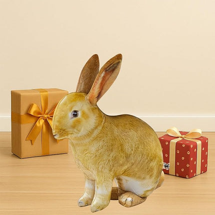 Jet Creations 22 Inch Tall Inflatable Rabbit, Light Yellow Lifelike Bunny Toy Figure for Decoration or Play, Easter, Livestock Theme Party, Pool, Birthday, VBS, Photo Prop, Easy to Inflate, 1 pc