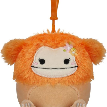 Squishmallows 3.5"" Clip-On Shasta The Bigfoot, Small, Orange