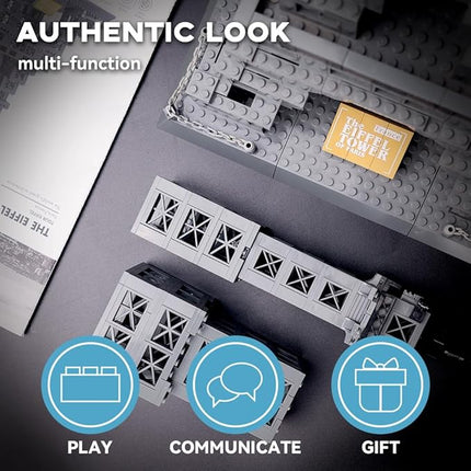 ArtorBricks Eiffel Tower Architecture Model Kit - 976-Piece Premium Building Set for Collectors, Detailed Display & Thoughtful Gift Idea