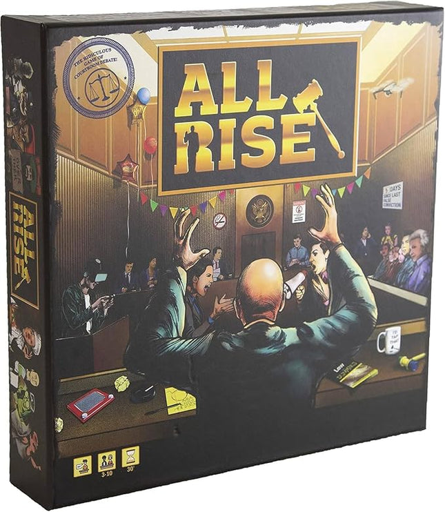 All Rise Board Game - The Ridiculous Game of Off-The-Cuff Storytelling and Courtroom Debate!