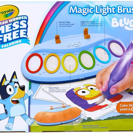 Crayola Bluey Color Wonder Magic Light Brush, Mess Free Painting Station for Kids, Holiday for Kids, Toddler Bluey Toys & Activities, Ages 3+