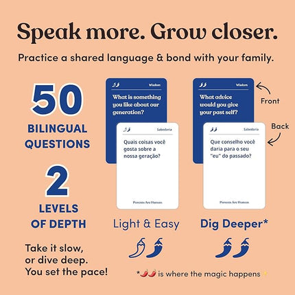 Parents Are Human, Get to Know Each Other Better, Parents, Adults, Families, & Teens Relationship Building, Light & Deep Questions, 70 Questions & Activity Cards, English + Brazilian Portuguese