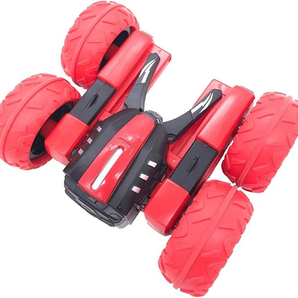 Threeking RC Stunt Car Remote Control Cars with Lights Rotating Double-Sided Driving Indoor Outdoor Toys Gifts Presents for 6 7 8 9 10 11 12 Year Old Kids Boys Girls