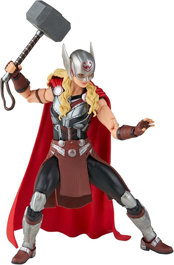 Marvel Legends Series Thor: Love and Thunder Mighty Thor Action Figure 6-inch Collectible Toy, 4 Accessories, 1 Build-A-Figure Part