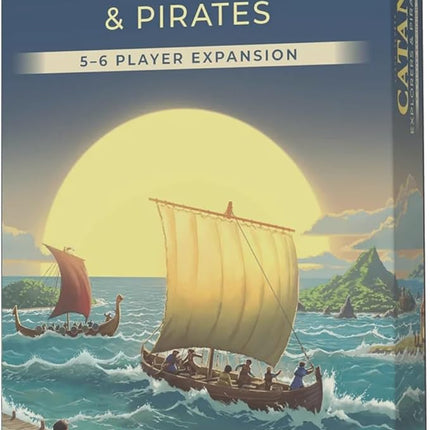 CATAN Explorers & Pirates 5-6 Player Expansion (6th Edition) Add More Players to Your Adventure, Strategy Game for Kids & Adults, Ages 12+, 3-6 Players, 90-120 Minute Playtime
