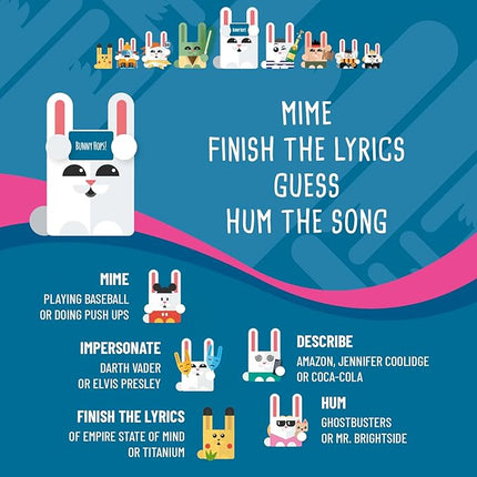 SAVANA Bunny Hops! - Guess, Mime, Sing! | Award Winning Family Friendly Party Game | 4-16 Players | Game for Kids, Teens and Adults