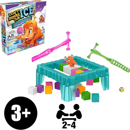 Hasbro Gaming Don’t Break The Ice Mammoth Edition Board Game | Ages 3 and Up | 2 to 4 Players | Preschool and Kids Games (Amazon Exclusive)