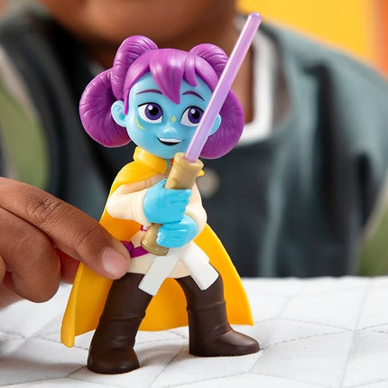 Star Wars: Young Jedi Adventures Pop-Up Lightsaber Duel, LYS Solay & Training Droid Action Figures, 4-Inch Scale Toys, Preschool Toys for 3 Year Old Boys & Girls