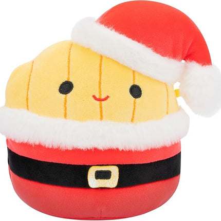 Squishmallows Original 5-Inch Holiday 4-Pack – Ethel Hot Chocolate, Floyd French Fries, Keiko Blue Christmas Tree, Ricardo Peppermint Bat – Official Jazwares Plush (Little)