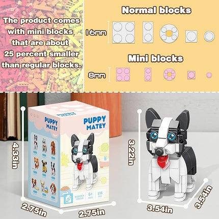 9 in 1 Mini Dog Building Blocks Set, Micro Bricks Animals Building Toys, Party Favors Pet Toys Gifts for Kids, Christmas Dog Toy for Boys and Girls