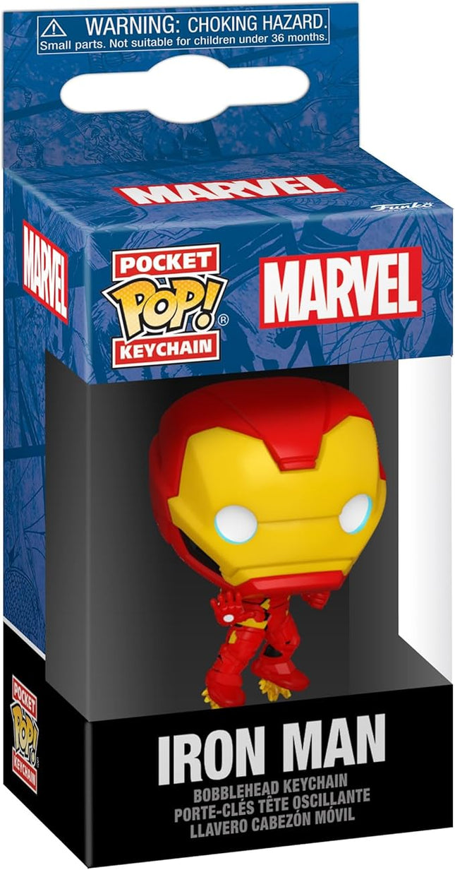 Funko POP! Keychain: Marvel - Iron Man - Marvel Comics Novelty Keyring - Collectable Mini Figure - Stocking Filler - Gift Idea - Official Merchandise - Comic Books Fans - Backpack Decor