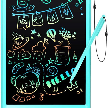 EooCoo Toddler Boy Toys, Kids Gifts, 10 Inch LCD Writing Tablet, Drawing Pad, No Mess Coloring Books for Kids, Travel Games, Gifts for Boys 4-6, Educational Toys for 3 4 5 6 7 Years Old Boys and Girls