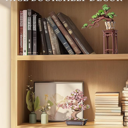 ROBOTIME Sakura Bonsai 3D Puzzles Wooden Artificial Cherry Blossom Tree DIY Model Building Kit for Home Decoration and Office Art Creative Gifts