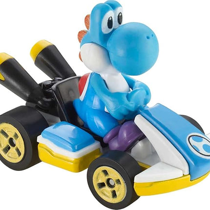 Hot Wheels Mario Kart Vehicle 4-Pack, Set of 4 Fan-Favorite Characters Includes 1 Exclusive Model, Collectible Gift for Kids & Fans Ages 3 Years Old & Up