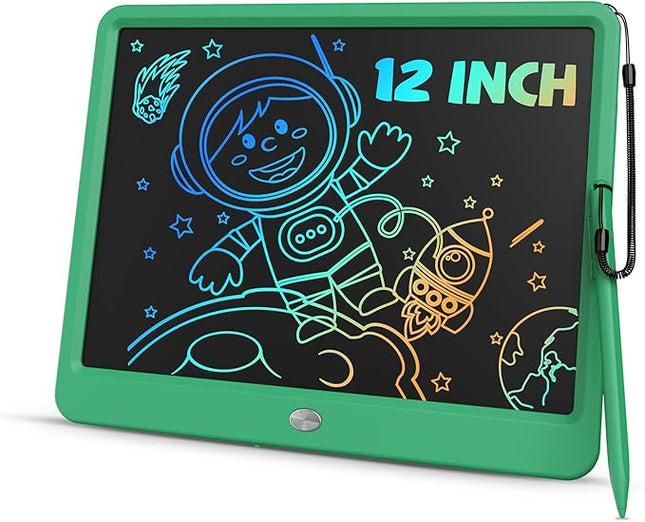 TEKFUN LCD Writing Tablet for Kids, 12inch Large Doodle Board Erasable Drawing Board, Zero Mess Coloring Travel Car Trip Toys for Toddler, Kids Birthday for Age 3-10 Boys & Girls