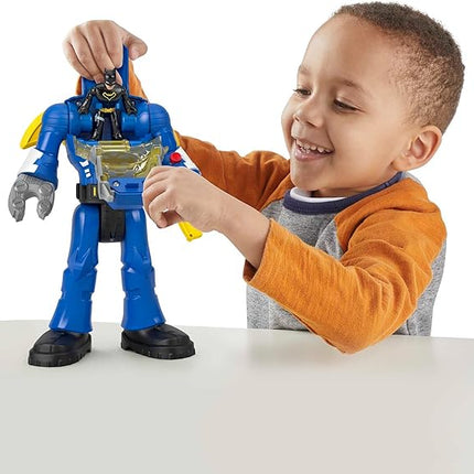 Fisher-Price Imaginext DC Super Friends Batman Toys Insider & Exo Suit 12-Inch Robot with Lights Sounds & Figure for Kids Ages 3+ Years