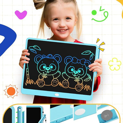 TEKFUN Birthday Gifts for Kids, 16inch LCD Writing Tablet Drawing Board, Teen Girl Boy Gifts Age 10 and Up, Birthday Gifts for All Age Groups, Erasable Writing Tablet for Business Meeting (Blue)