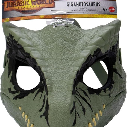 Mattel Jurassic World Dominion Dinosaur Mask, Giganotosaurus Dino Role-Play Toy & Costume Accessory with Opening Jaw & Movie-Inspired Design