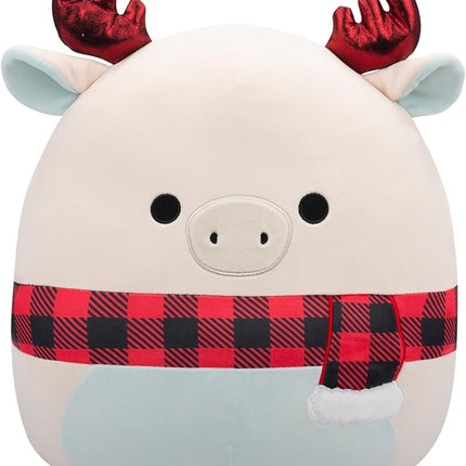Squishmallows Original 16-Inch Matthew White Moose with Scarf - Official Jazwares Plush (Large)