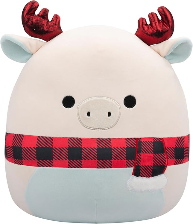 Squishmallows Original 16-Inch Matthew White Moose with Scarf - Official Jazwares Plush (Large)
