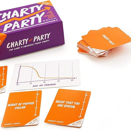 Charty Party: All Ages Edition - Mathematically Humorous Game - for 3 or More Players - 30 to 90 Play Time - Card Game for Classrooms, Families, and Even Your Grandma