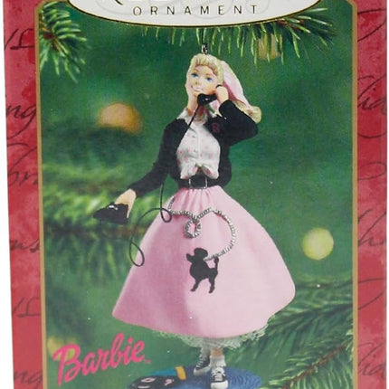 Hallmark 1950s Barbie Hanging Ornament, Mint Condition, Pink, 4 Inches