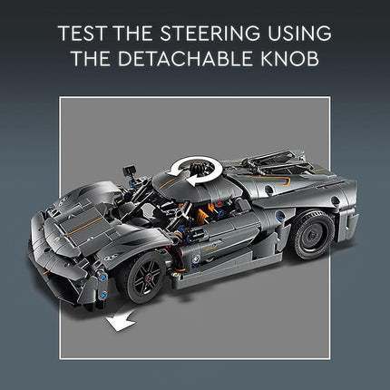 Lego Technic Koenigsegg Jesko Absolut Grey Hypercar, Sports Car Building Toy Set for Boys and Girls, Vehicle Racing Car for Kids, Buildable Model Kit, Sports Car Toy, Motor Enthusiasts’ Gift, 42173