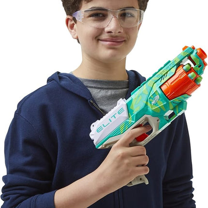 NERF Elite Disruptor Dynamic Green Dart Blaster, Rotating Drum, Slam Fire, Kids Outdoor Toys for 8 Year Old Boys & Girls (Amazon Exclusive)