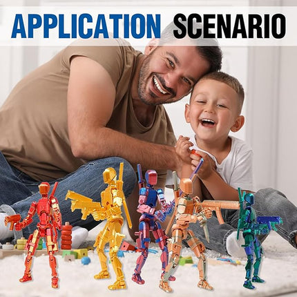 Assembly Completed T13 Action Figure, Titan 13 3D Printed Action Figure, Lucky 13 Assembled Dummy 13 Glow in The Dark