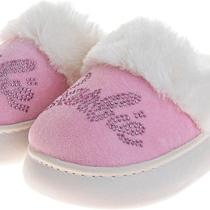 Josmo Barbie Girls Slippers Cozy Fuzzy Plush House Shoes Warm Indoor Outdoor Kids Bedroom Slippers for Little Kid Big Kid Adults