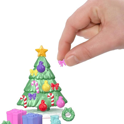 Barbie Mini Land Collectible Advent Calendar with 1.5-Inch Dolls & 24 Days of Surprises, Winter Village Play Areas for Storytelling Fun