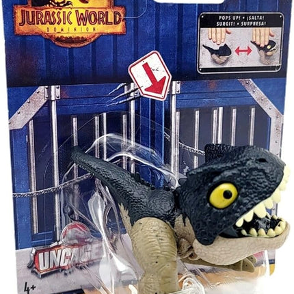 Jurassic World Dominion Uncaged Wild Pop Ups Dinosaur Toys, Collectible Figures, Manually Activated (Allosaurus)