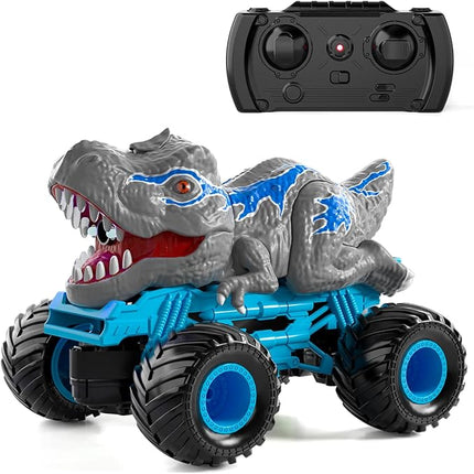 Bennol Remote Control Dinosaur Car for Boys Kids, 2.4Ghz RC Dinosaur Truck for Toddlers, Electric Hobby RC Car Toys with Light & Sound Spray Birthday for 3 4 5 6 7 8 Year olds Kids Boys