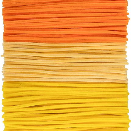 Caydo 300 Pieces Yellow Orange Pipe Cleaners, Thick Fluffy Chenille Stems, Pipe Cleaner Crafts for Arts & Crafts, Perfect for Making Animals, Flowers, and Valentine's Day Decorations