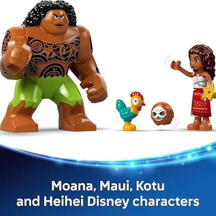 LEGO Disney Moana 2 Kakamora Barge Kids Toy - Pretend Play Building Set for Boys and Girls, Ages 7+ - 9 Characters, Including Moana, Maui, Kotu, and HeiHei - Gift Idea for Birthdays - 43258